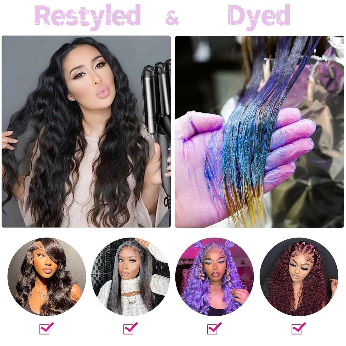 Deep Wave Human Hair Bundles Wet and Wavy Bundles Double Weft SIZE-A01
